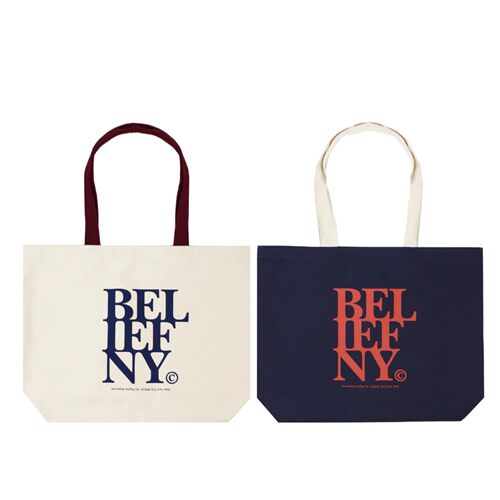 BELIEF美囯兩色帆布托特包
