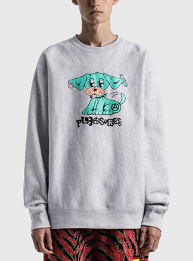 【Ohh】现货PLEASURES RUFF PREMIUM CREWNECK美潮男女款兩色卫衣