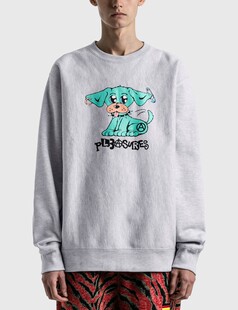 Ohh CREWNECK美潮男女款 现货PLEASURES PREMIUM 兩色卫衣 RUFF