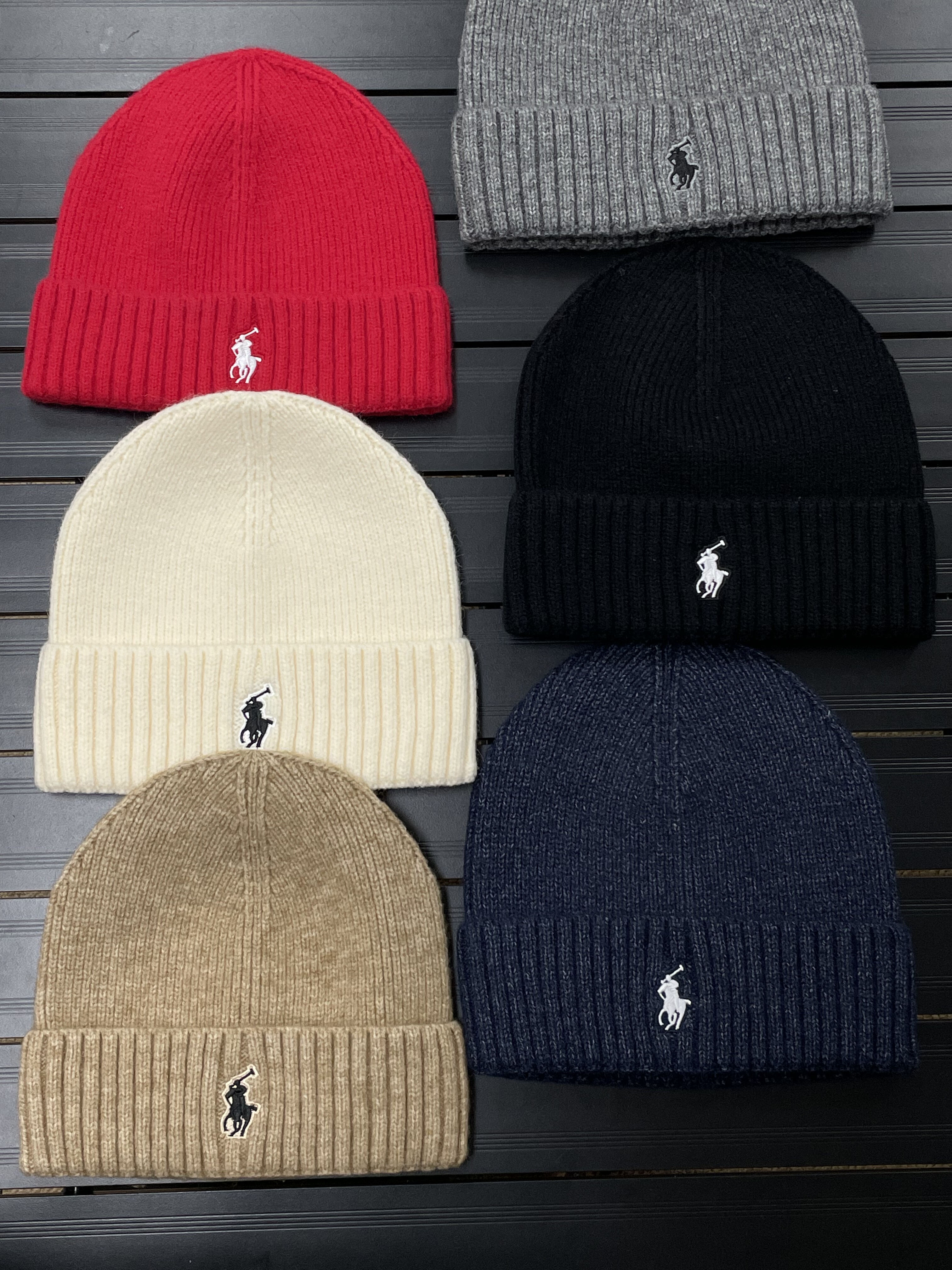 秋冬亲子款刺绣针织毛线帽