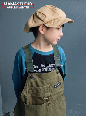 mama studio 日系亲子文艺范画家报童帽云朵贝雷帽复古大版八角帽