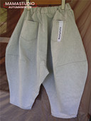 studio 春秋款 儿童织带绣花气球裤 mama 宽松百搭软牛仔锥型萝卜裤