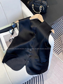 新款 仿醋酸缎面马夹外套女短款 2025春夏季 高级感气质百搭马甲背心