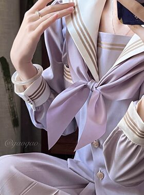 栀枝兔jk雪薰女子水手服淡紫色