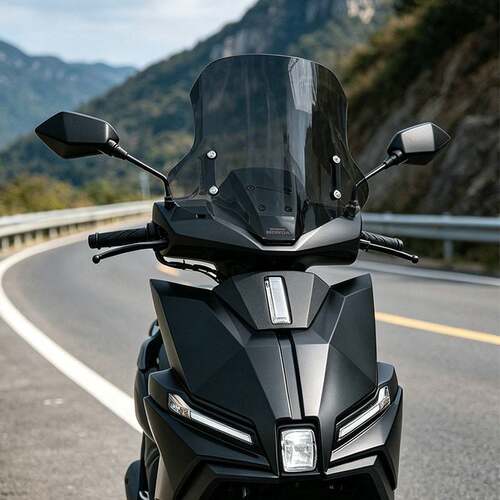 适用于踏板摩托车新大洲本田 NS125FX前挡风改装护胸挡雨板配件