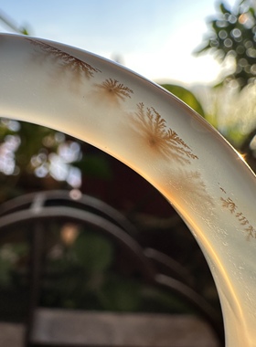 天然马料海洋玉髓高冰草花大花内外飘花玛瑙清新手镯54口径