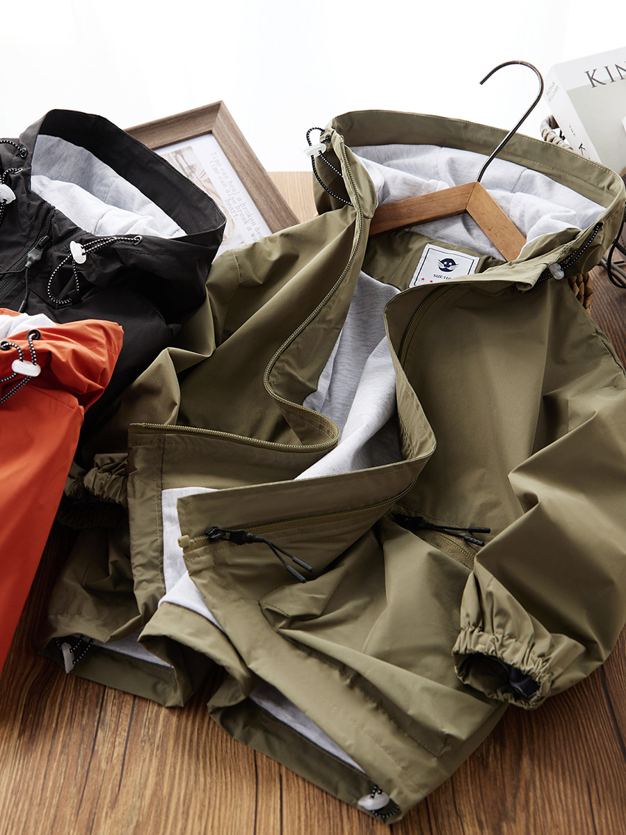 소년 후드 재킷 봄 가을 2024 새로운 소년 가을 겨울 방풍 어린이 벨벳 탑 중대형 어린이용