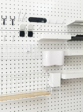 配件挂钩洞洞板书架用书架置物架桌面收纳书桌圆孔挂板免打孔挂钩