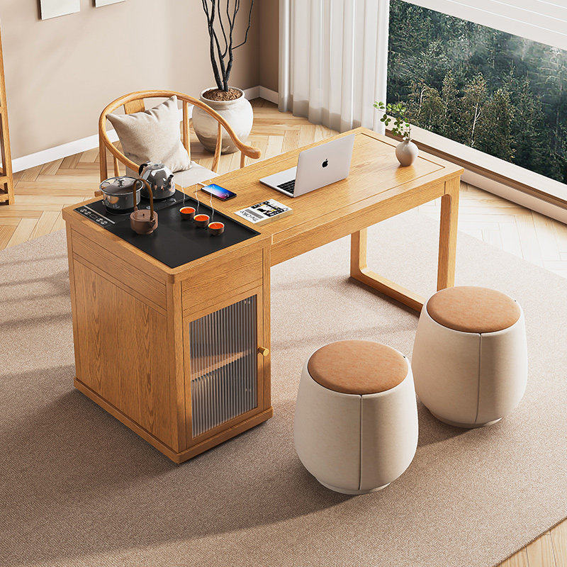原木风实木茶台2026新款阳台客厅家用功夫泡茶台茶桌茶具套装