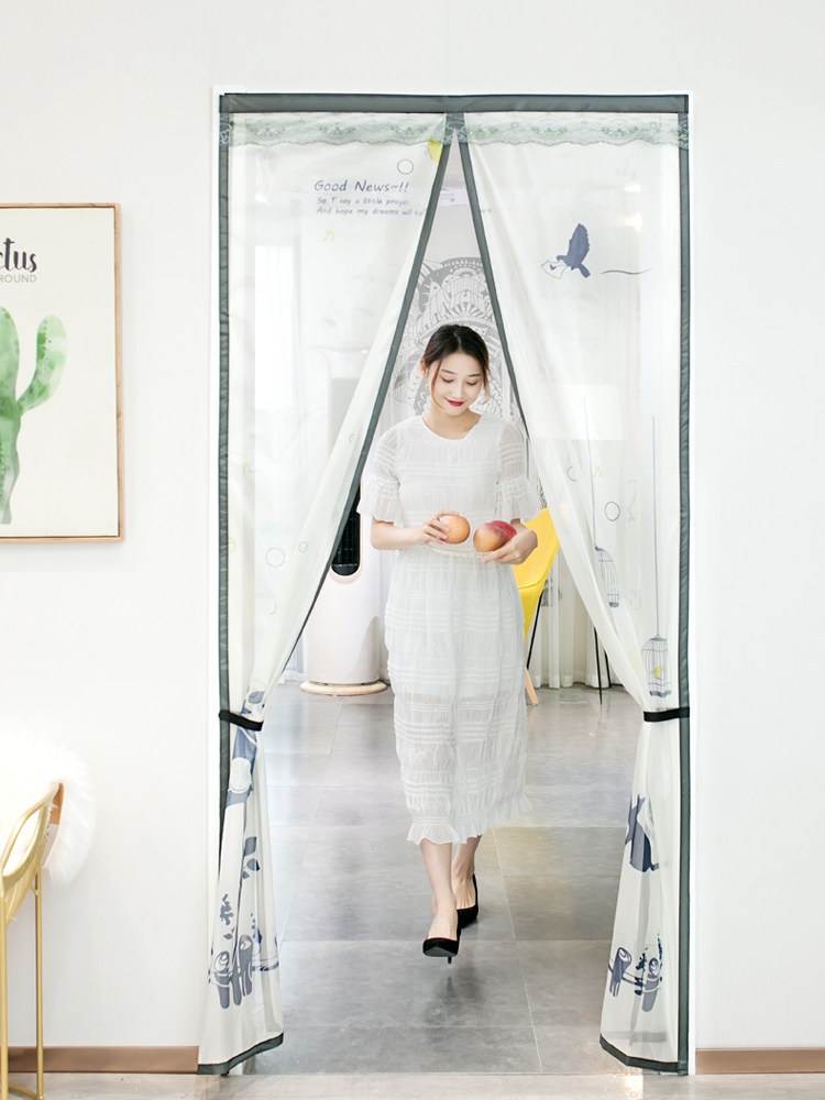 防蚊门帘夏季家用纱门磁性防蚊子苍蝇免打孔纱窗帘子夏天静音门帘