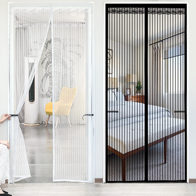 魔术贴防蚊门帘卧室静音磁性加密家用纱门沙窗纱网纱窗自粘型通风