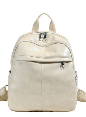 Minimalist soft leather lightweight multifunctional mom bag
