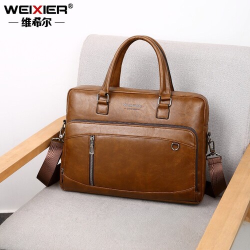 新款男士商务大容量通勤公文包