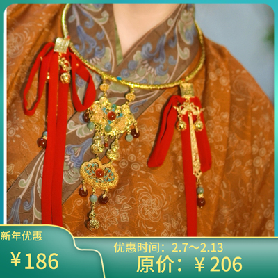 点金璎珞项圈铜镀真金原创