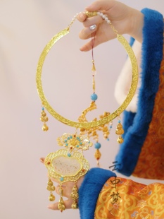 金玉良缘 铜镀真金璎珞项圈 岫玉南红仿松石 原创设计 云中梦长歌