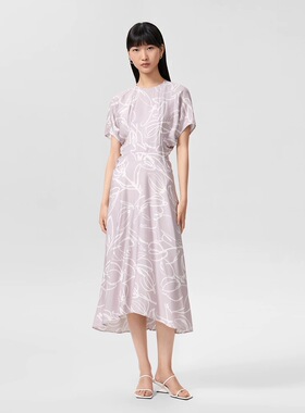 OVV春夏热卖女装圆领收腰通勤短袖连衣裙 国内正品代购