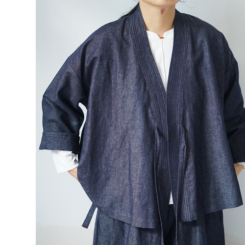 有叙汉麻棉日常宽松系带汉服外套