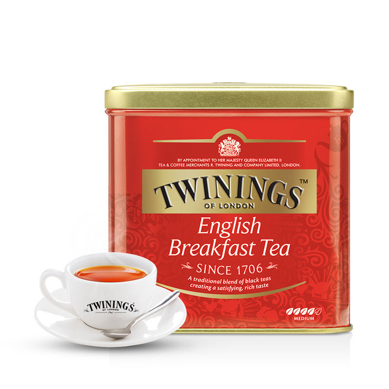 英国Twinings川宁英式早餐红茶100g罐原装进口茶叶红茶奶茶