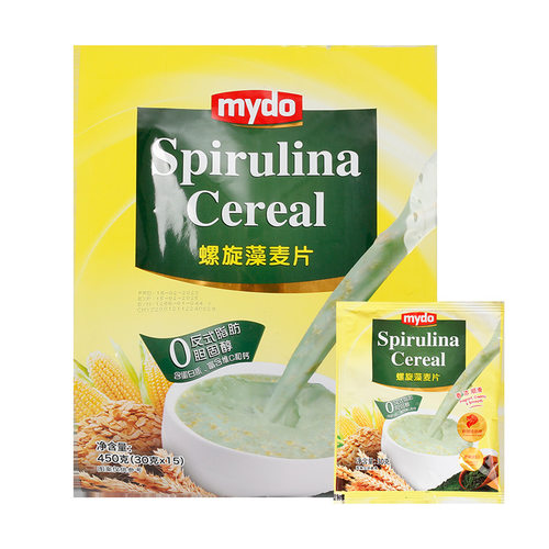 马来西亚进口麦片 mydo即溶螺旋藻麦片15包入独立装 代餐黑芝麻糊