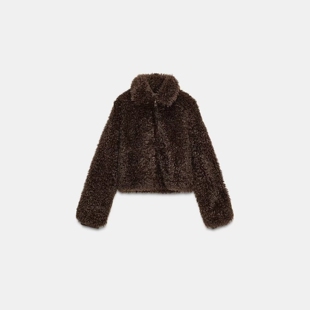 抓绒夹克外套 人造皮草长款 8372223 秋冬新品 ZA外贸出口女装