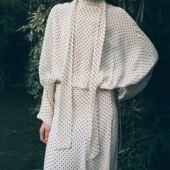 ZA外贸出口女5289043法式 5289161 礼节饰知性优雅圆点蝴蝶结饰衬衫