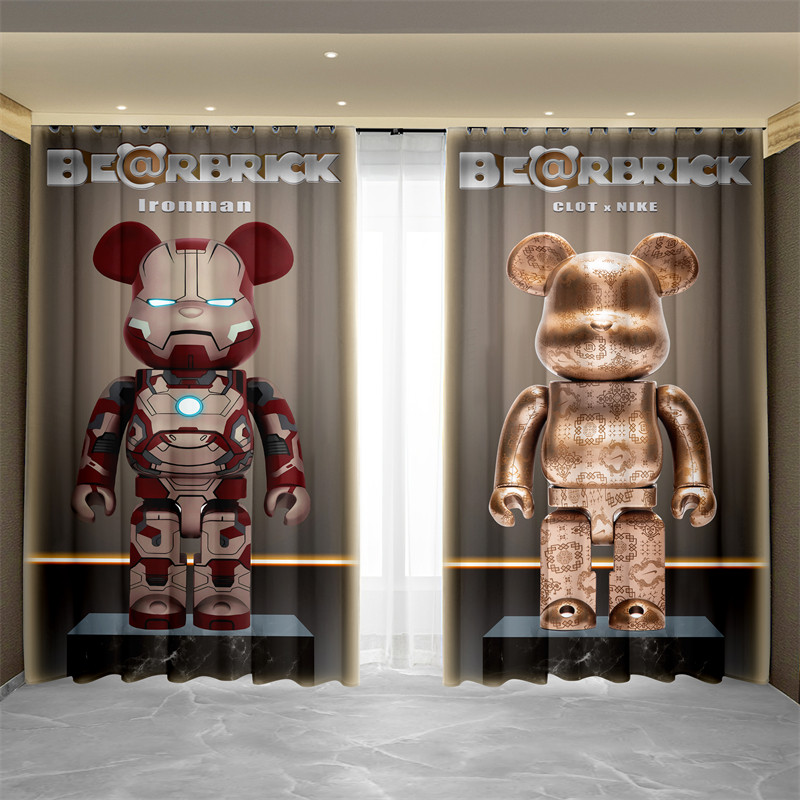 芝麻街KAWS卧室卡通动漫潮流窗帘