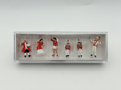 PREISER人偶 微缩沙盘场景模型1:87微拍道具24640欧洲古典乐队