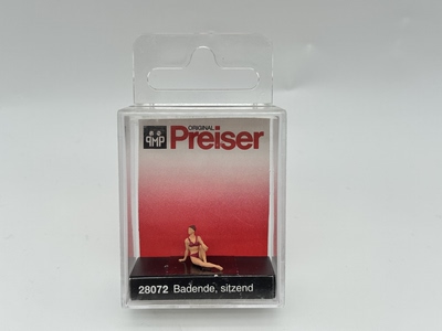 preiser小人微缩微距场景模型1:87HO微观小人道具28072坐姿比基尼