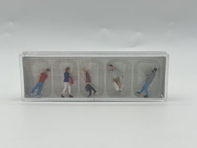 preiser 1:87比例微缩场景人偶模型微缩小人微距10673 现代背包人