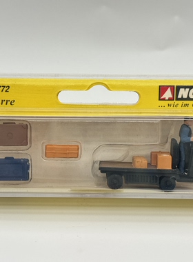 NOCH 微缩微距场景模型1:87HO微观小人道具 16772 火车站拖货板车