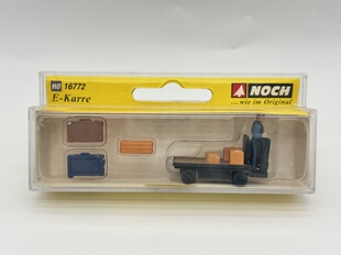 NOCH 微缩微距场景模型1:87HO微观小人道具 16772 火车站拖货板车