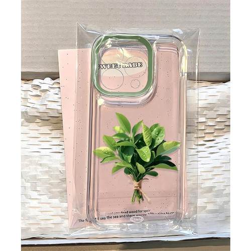 透明手机壳创意植物图案保护套