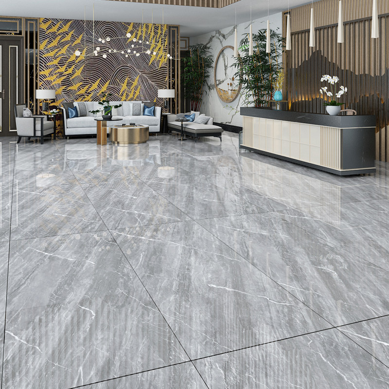 现代亮光600x1200瓷砖灰白色负离子大理石客厅室内防滑地砖60x120