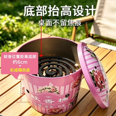 黑猫神蚊香桶蚊香盘加厚防烫隔热蚊香桶耐用室外家庭新款通用