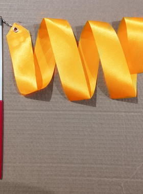 10条包邮 1米橙色橘黄色舞蹈彩带棒秧歌舞蹈绸儿童幼儿园跳舞飘带