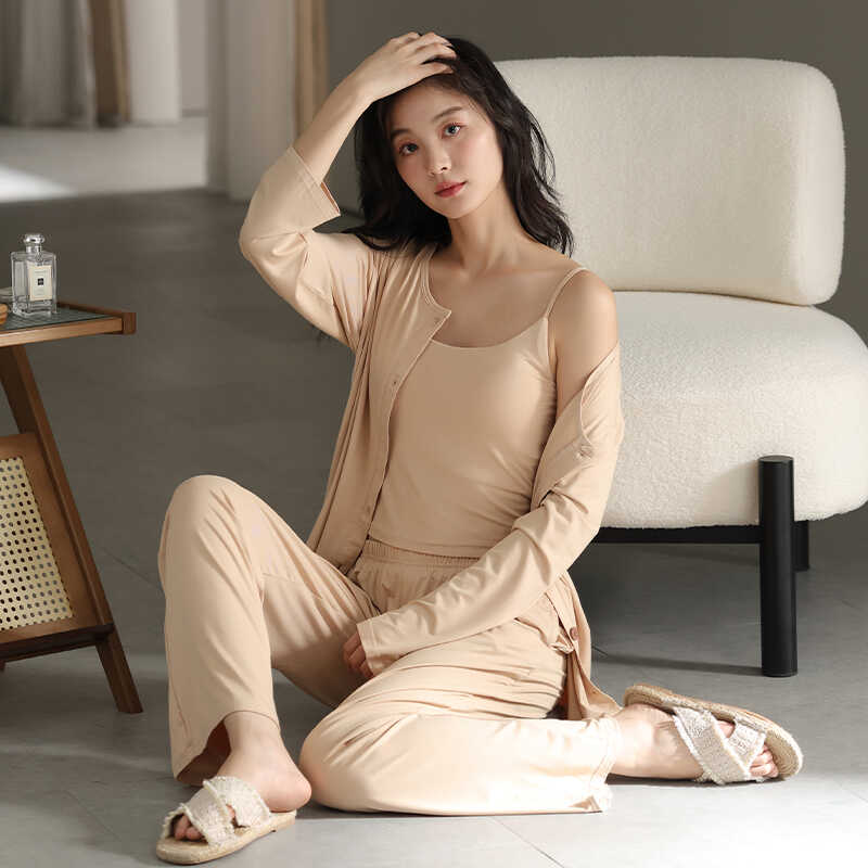俞兆林女莫代尔带胸垫可外穿睡衣