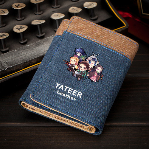 鬼灭之刃动漫钱包男士短款