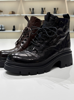 路贝佳女鞋2025新款厚底短靴百搭增高马丁靴L25919F-41
