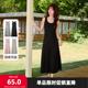 三福连衣裙2025夏季 简约基础圆领背心裙收腰长裙女装 495724