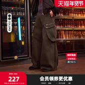 男士 大工装 口袋休闲裤 三福2026春季 街头宽松阔腿裤 子515972