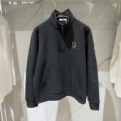 25秋冬拉链领口logo字母刺绣男士 现货Karl Lagerfeld 薄绒卫衣