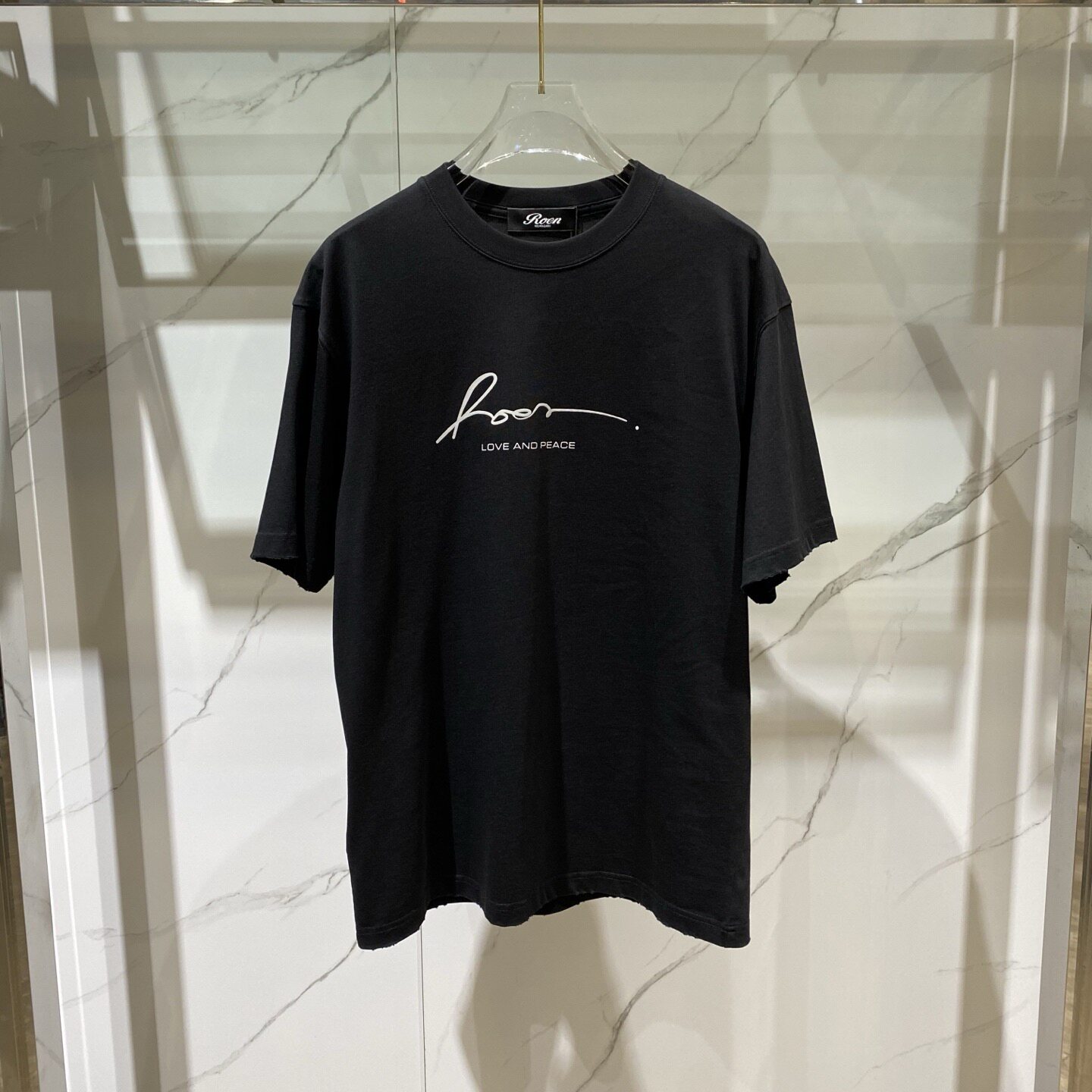 ROEN男装 26春夏新款logo字母后背人物印花短袖T恤