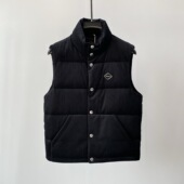 现货DEGAIA迪嘉雅 25秋冬logo字母金属标男士 灯芯绒羽绒马甲背心