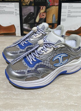 Cavalli Class 26春夏logo字母装饰拼接男士透气网面运动休闲鞋