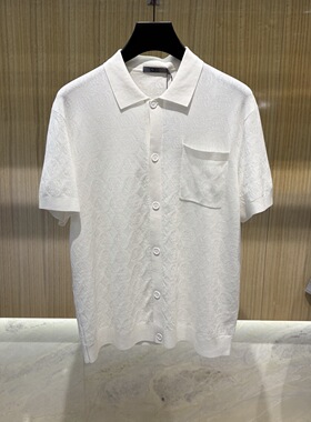 CNC 26春夏新款暗纹提花男士翻领针织短袖T恤 811H259001