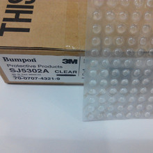 3M防撞胶粒粘贴式玻璃防滑胶粒SJ5302A橱柜门消音透明防撞粒 50粒