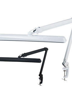 新型耐用LED灯 30w节能黑色五档调光黄白色温切换办公桌夹式台灯