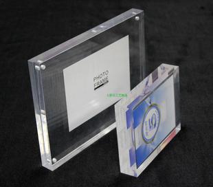 流沙有机玻璃相框 加印LOGO 价格牌 磁铁相架 亚克力相框