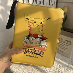 宝可梦卡册PTCG收藏册皮质带拉链卡收纳包活页大容量4宫格9宫卡包