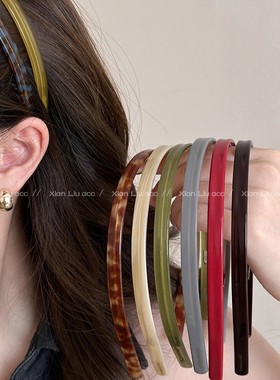 醋酸发卡发箍女款2025新款日常外戴细头箍高级感洋气时尚碎发